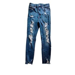 Aeropostale Curvy Jegging Super High Rise‎ Womens Size 6 Ripped Distressed Jeans